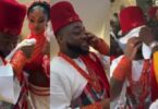 Davido shed tears as Chioma's father blesses their union