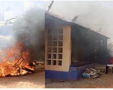 Ejura Youth Burn police Station, Free Detainees After The Death Of An Inmate’s